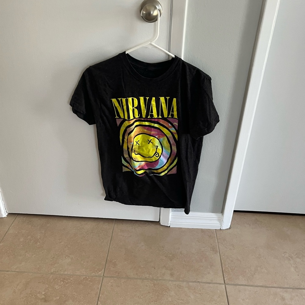NIRVANA Black and Yellow Short Sleeve Tees